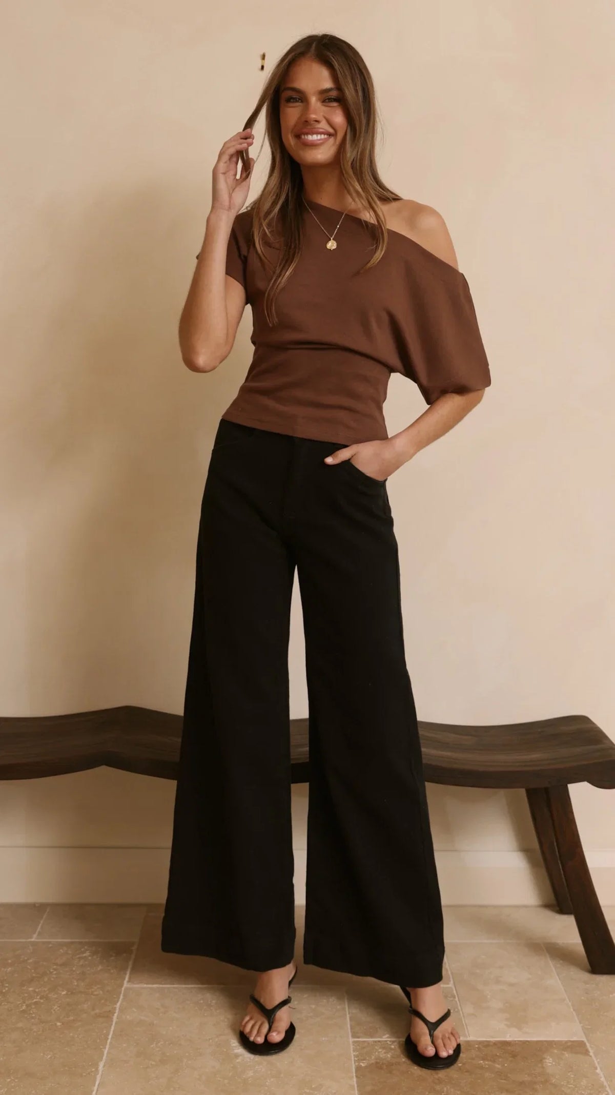 Zandra Wide Leg Jeans Black