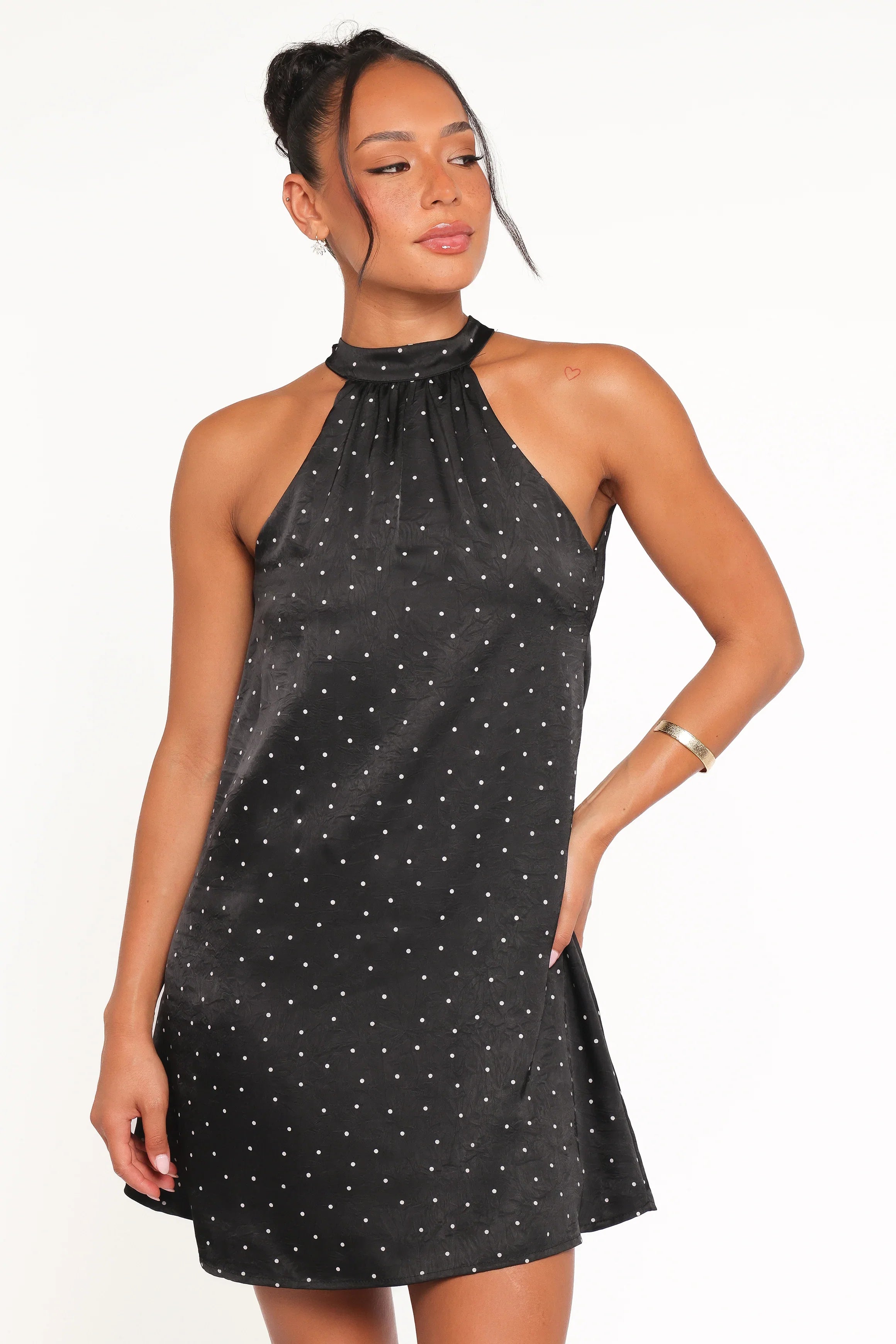 Gabrielle Mini Dress Black Polka Dot
