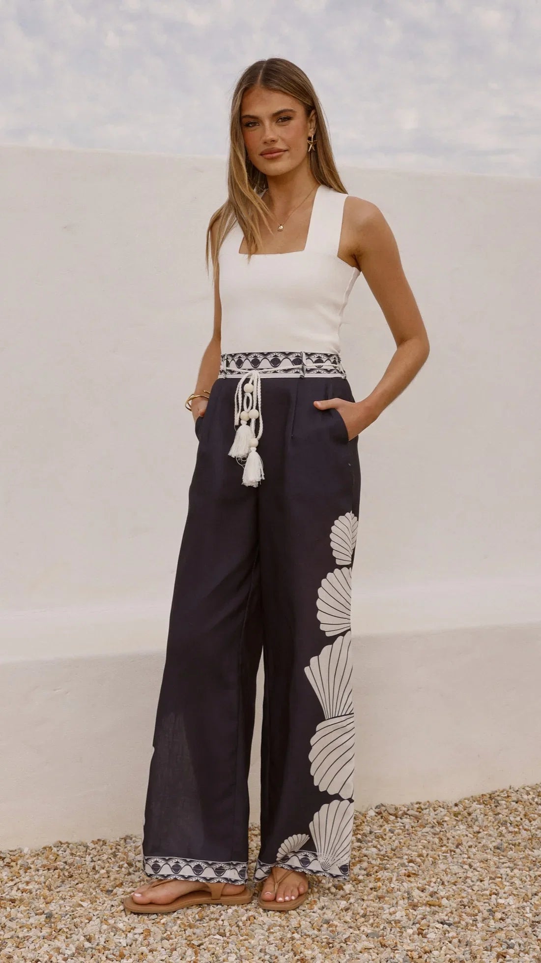 Tessa Wide Leg Pants Black