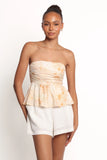 Maia Strapless Top Floral