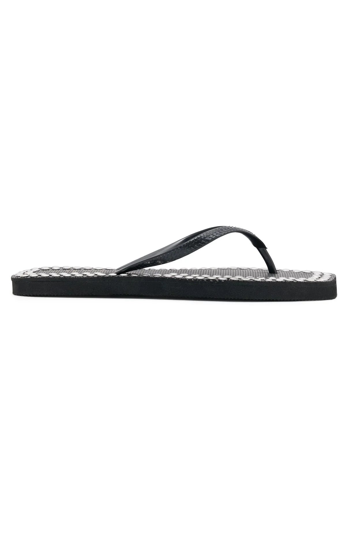Eyre Studded Thong Sandals Black