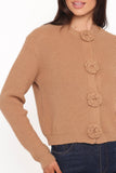 Jones Rosette Cardigan Mocha
