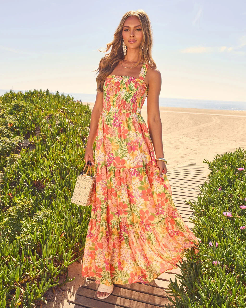 Emelia Floral Print Maxi Dress