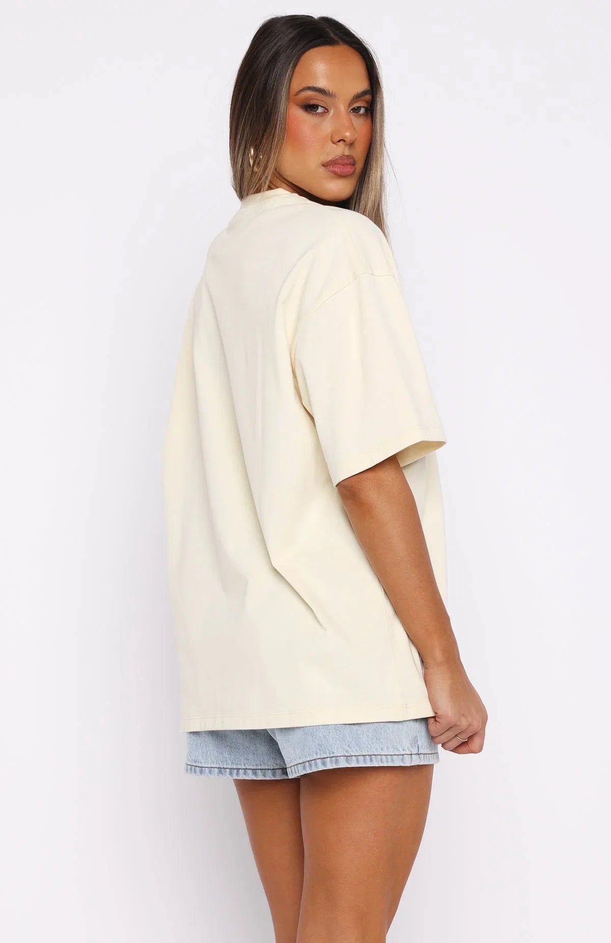 The Heart Doesnt Lie Oversized Tee Cream