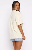 The Heart Doesnt Lie Oversized Tee Cream