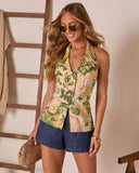 Charming Darling Floral Halter Neck Top