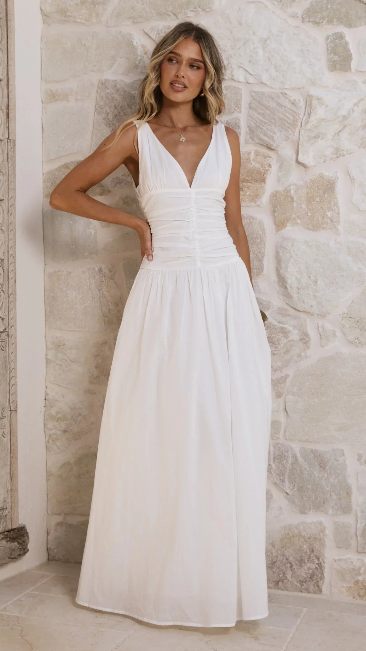 Sanya Maxi Dress White