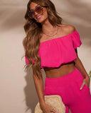 Maldives Off The Shoulder Crop Top