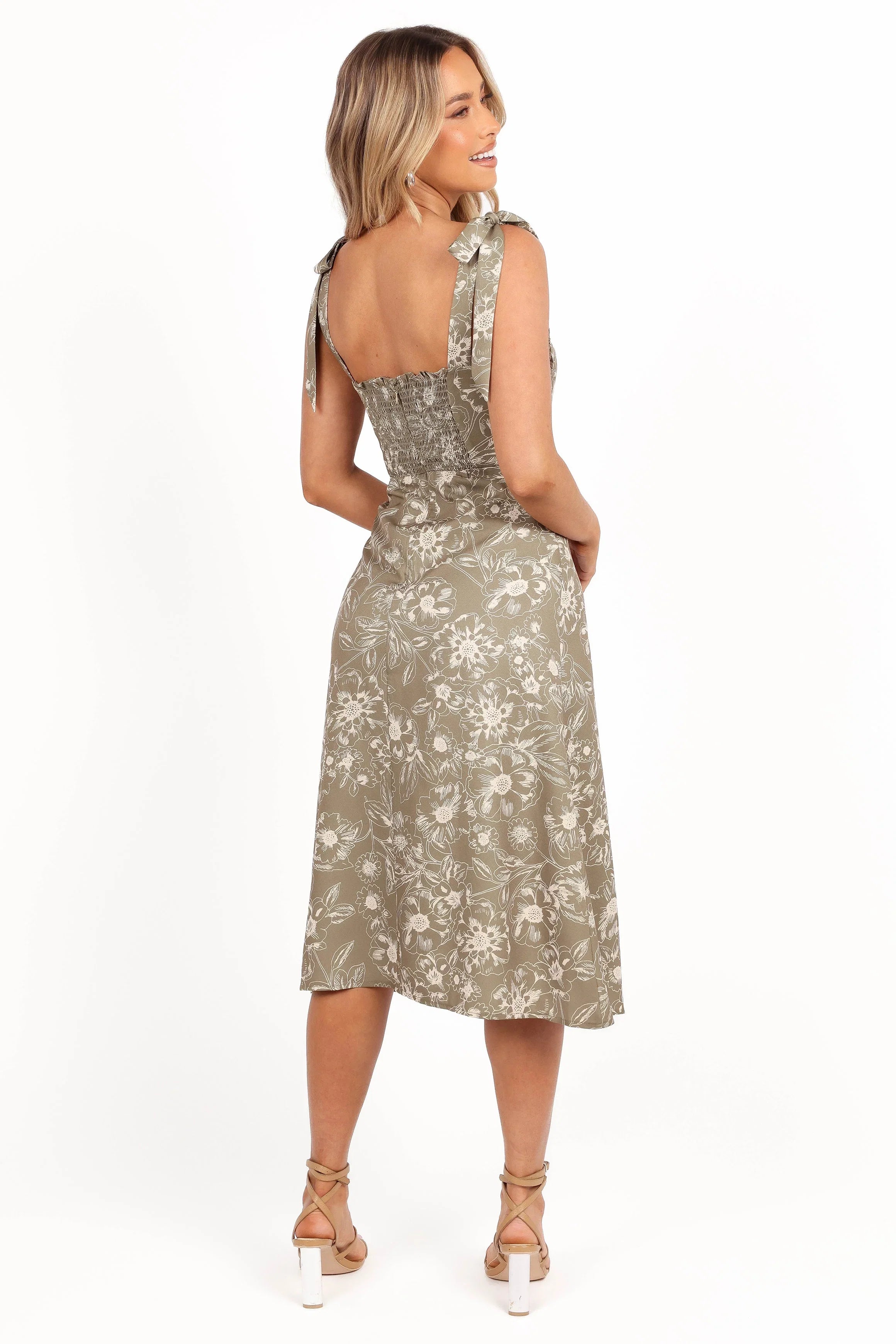 Laurel Dress Olive Floral