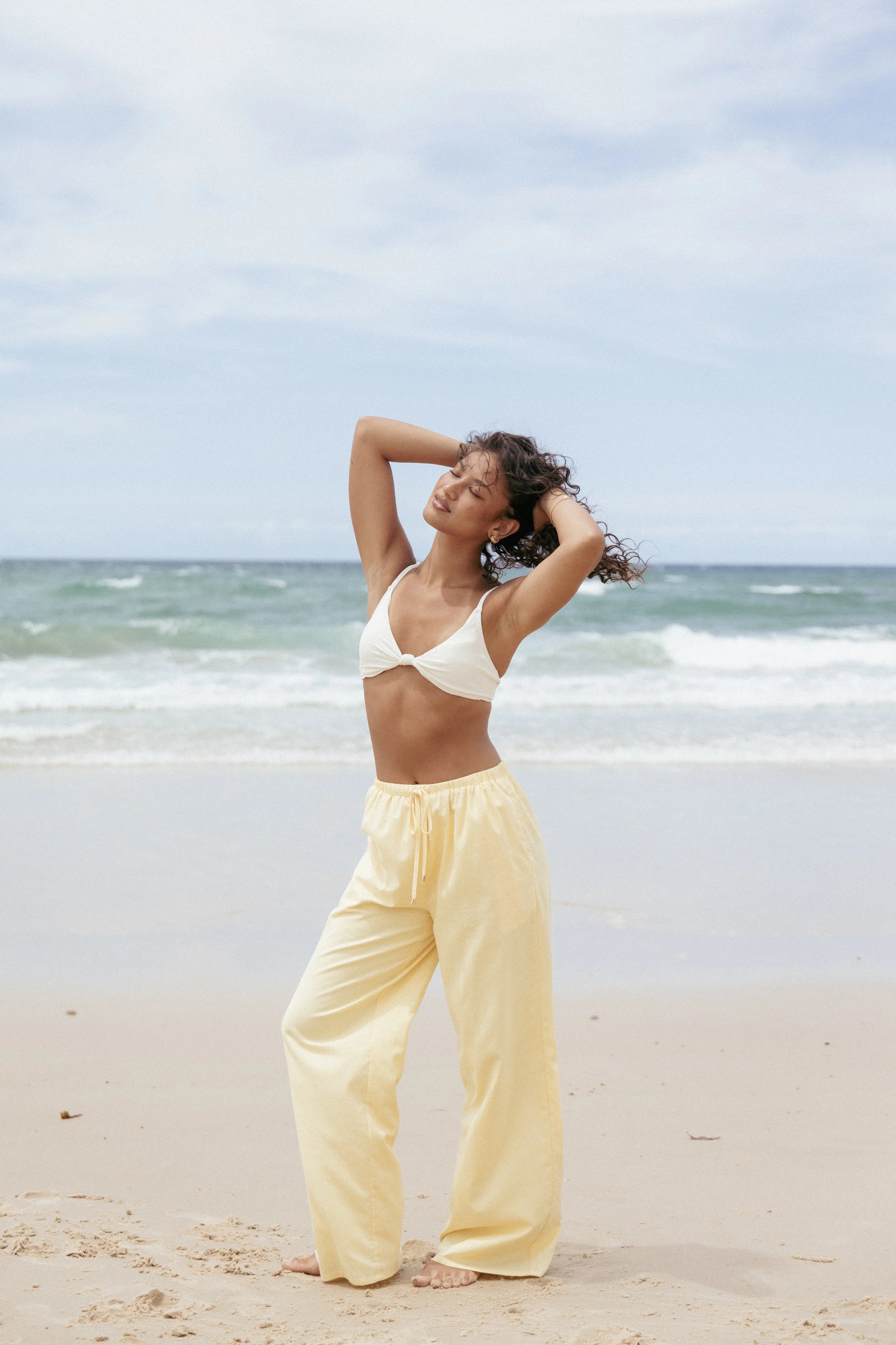 Ember Cotton Pants Butter Yellow