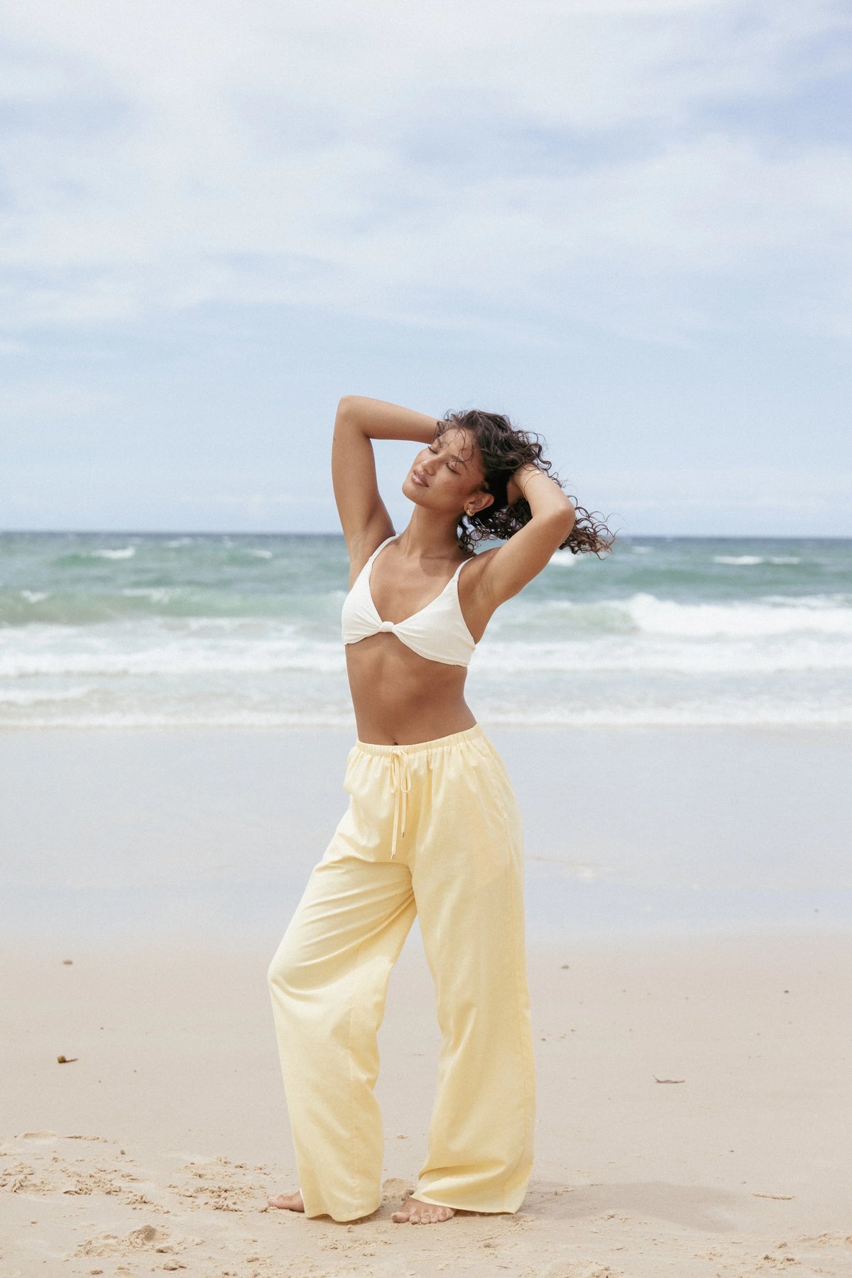 Ember Cotton Pants Butter Yellow