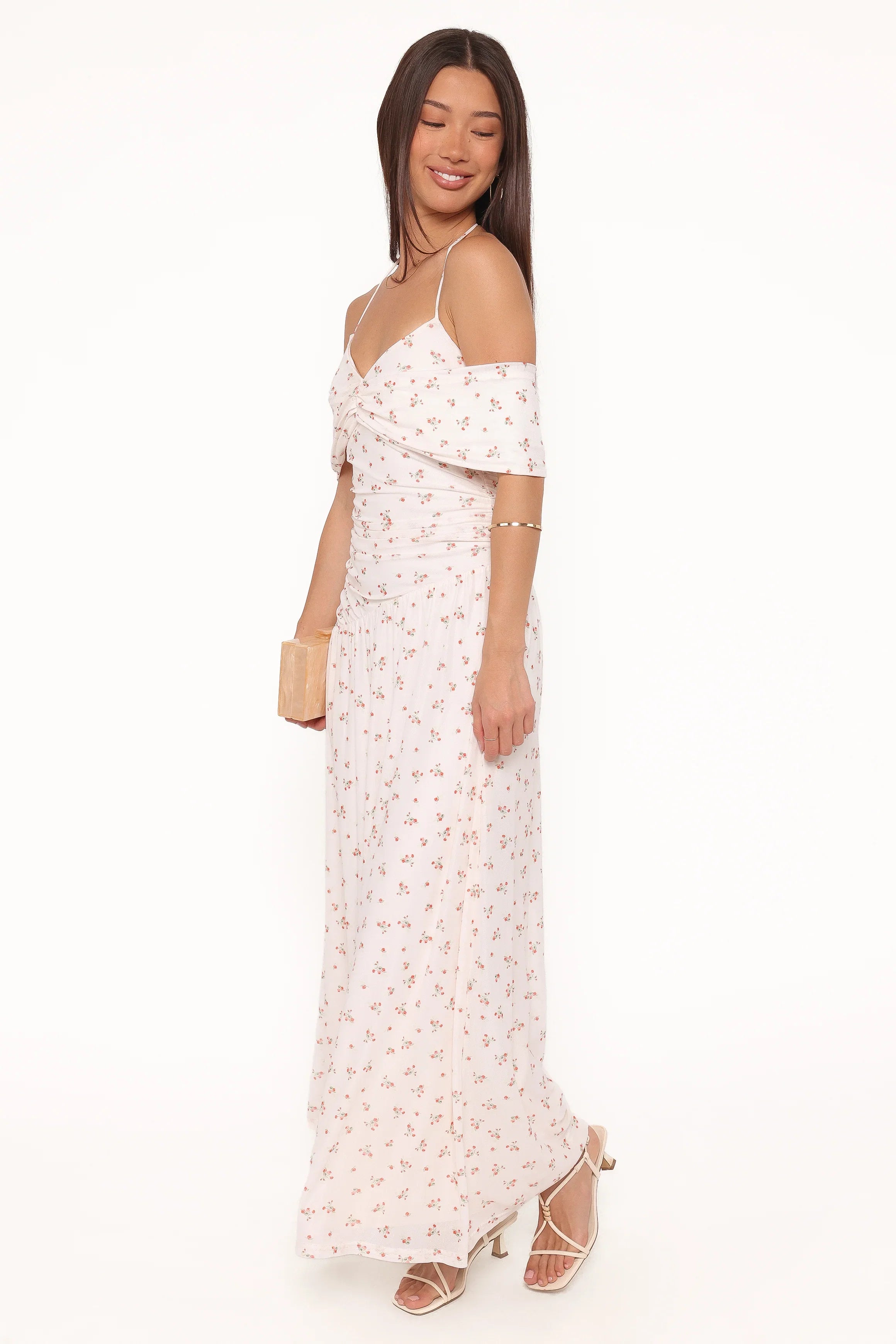 Mayven Maxi Dress White Ditsy