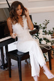 Eloise Lace Jumpsuit Ivory