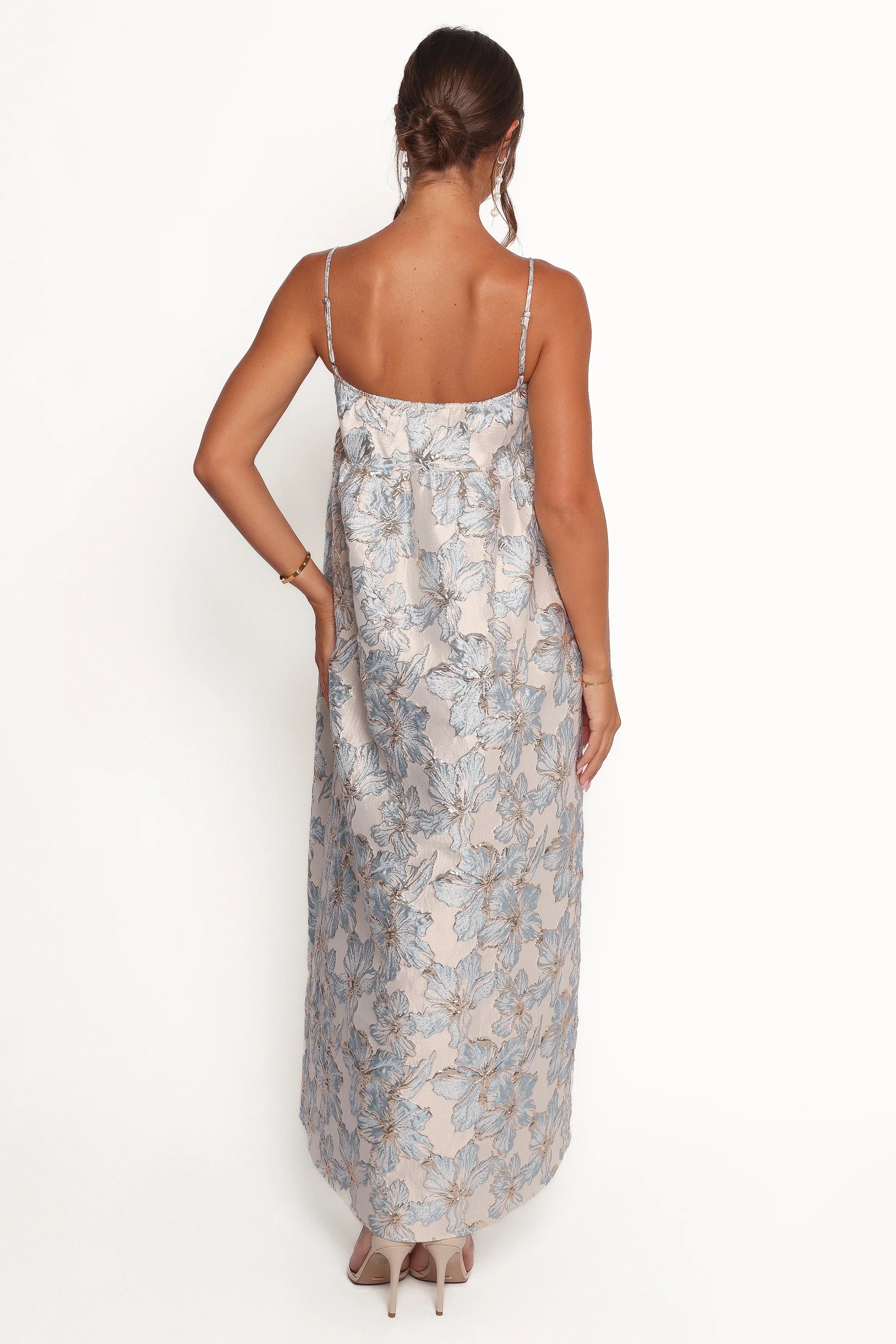 Yasmine Maxi Dress Baby Blue Floral