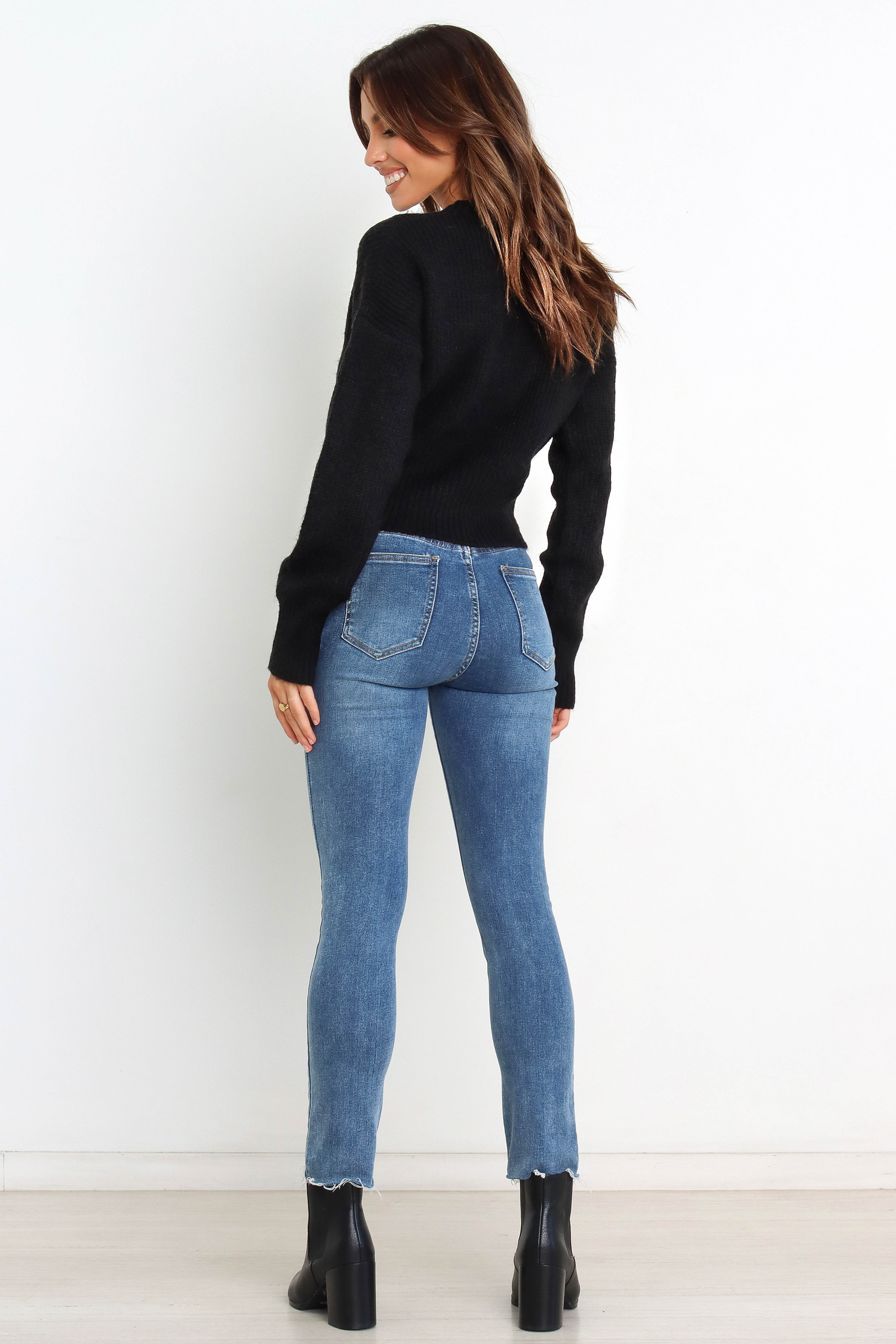 Captivate Knit Sweater Black