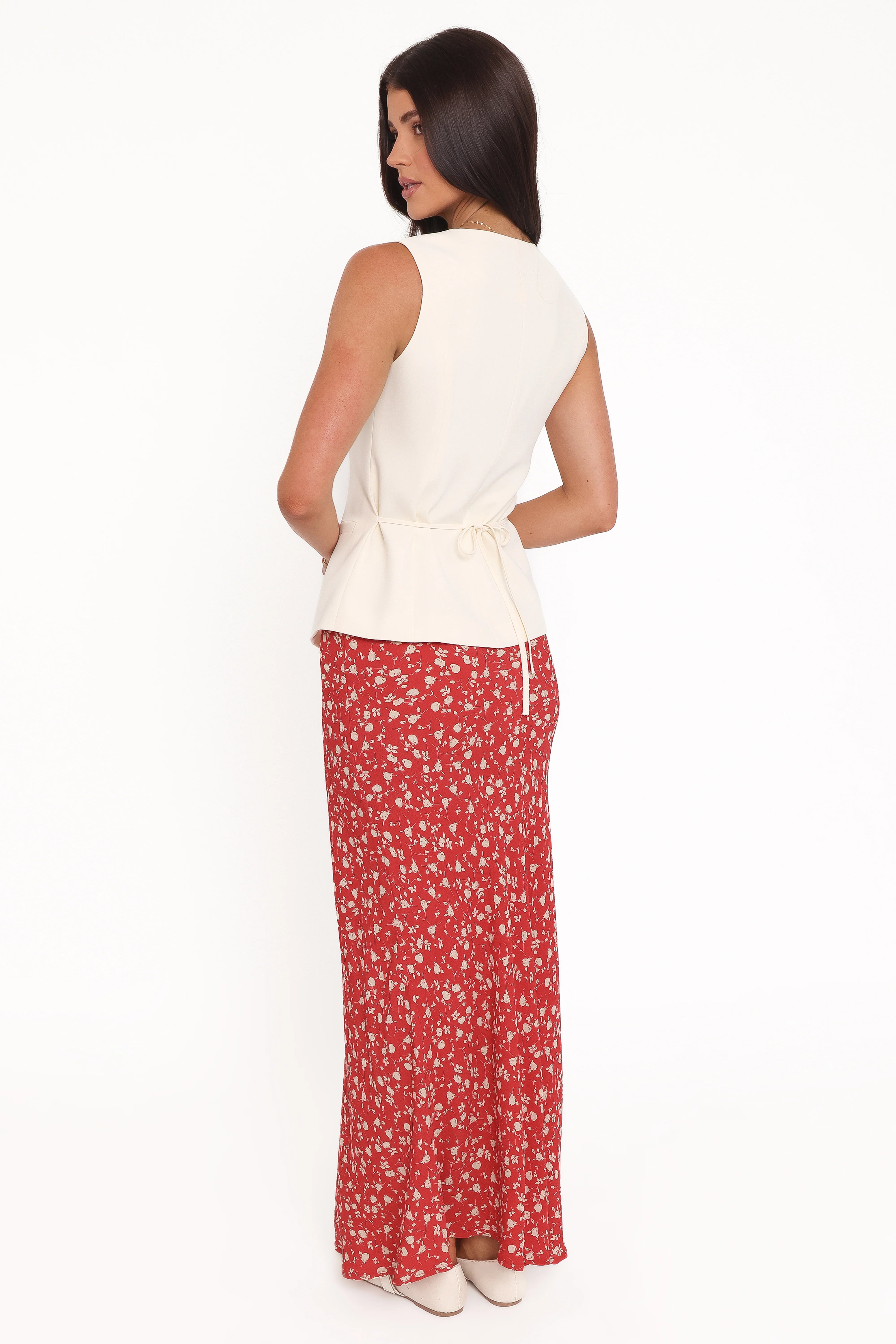 Zoella Maxi Skirt Red Floral