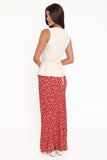 Zoella Maxi Skirt Red Floral