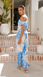 Elani Off Shoulder Top Junia Print