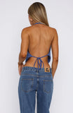 Bueno Beaded Top Denim Blue