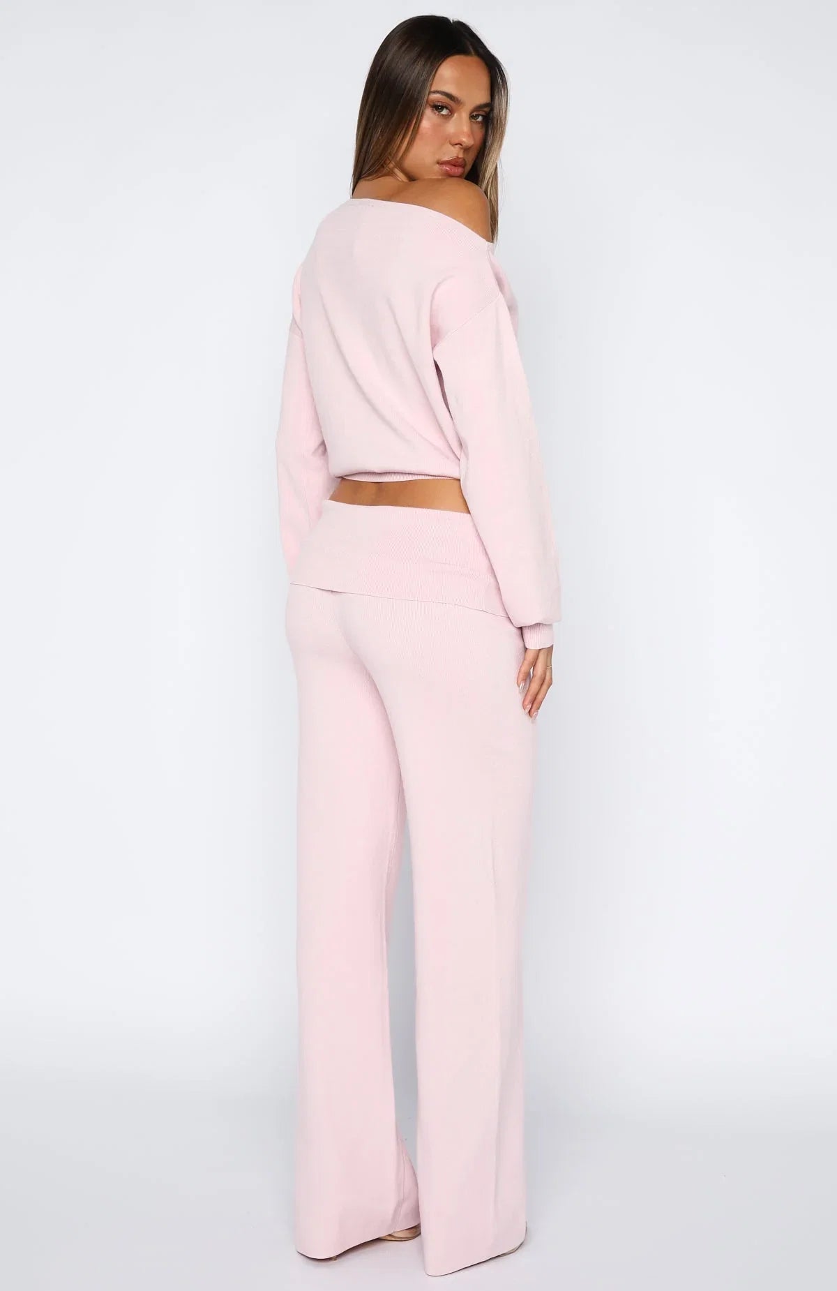 Cant Find The Words Knit Pants Pink