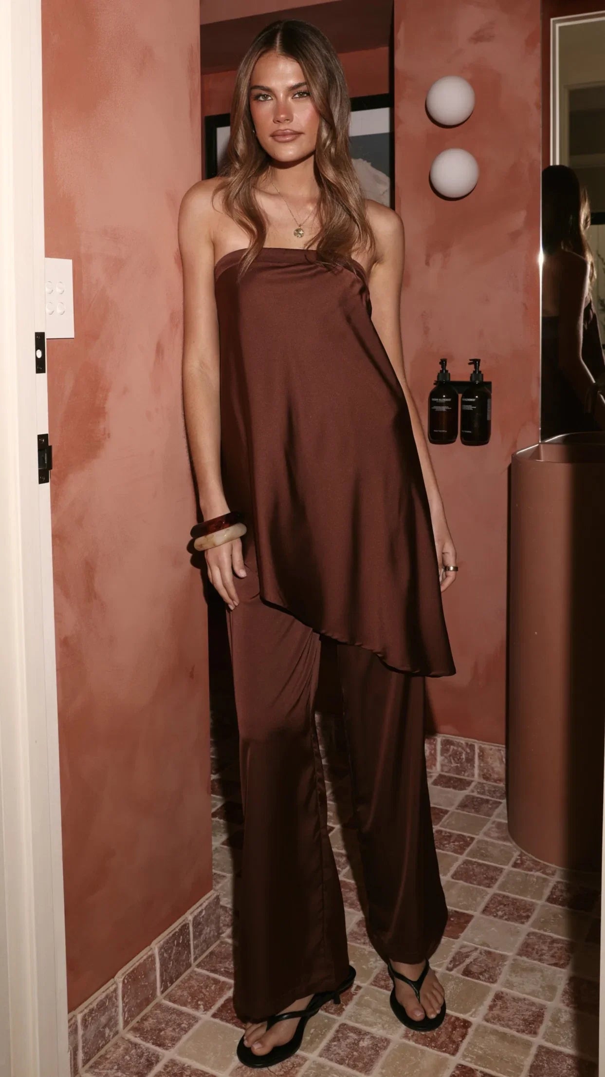 Tova Strapless Top Chocolate