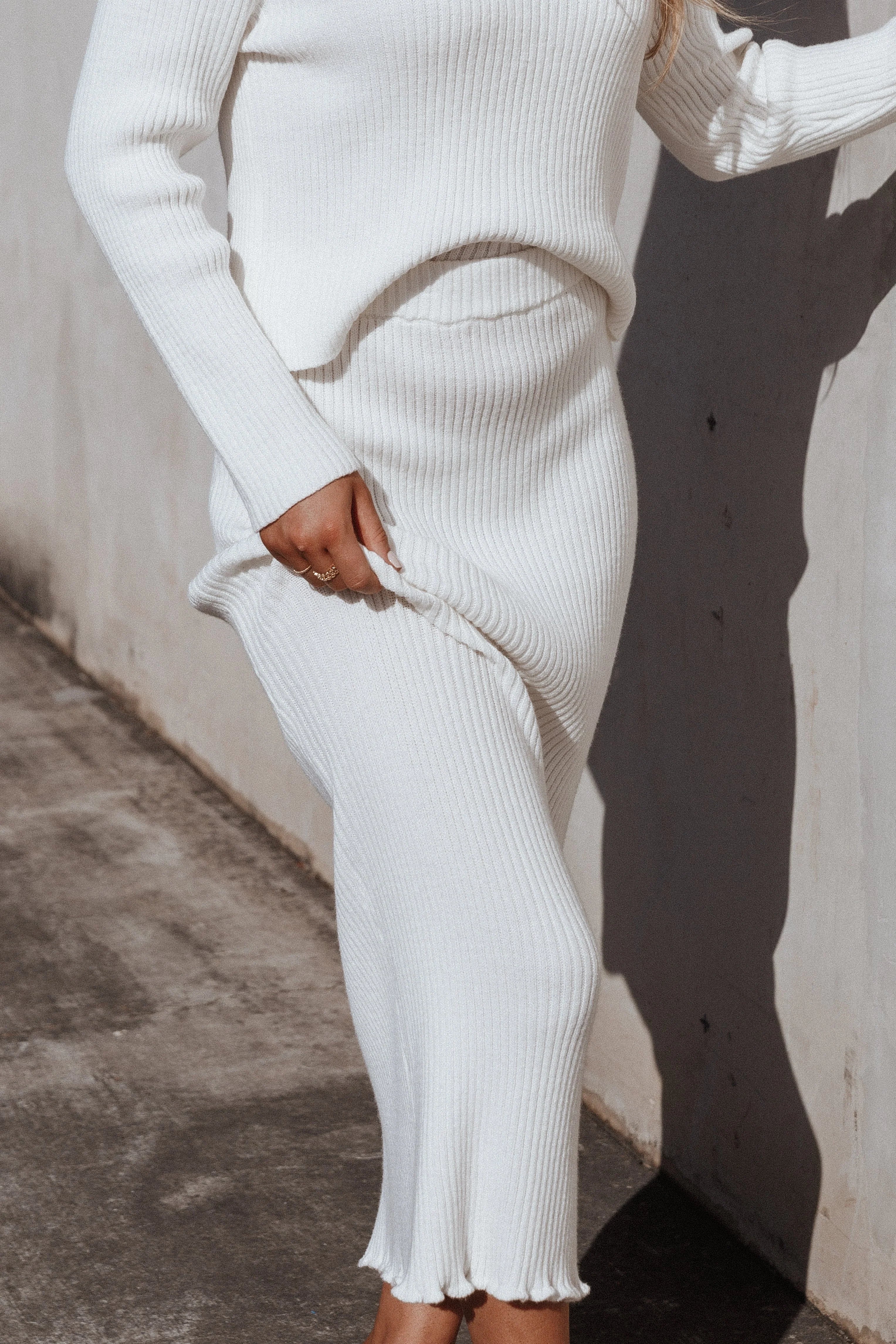 Payton Knitted Set White