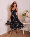 Subtle Allure Polka Dot Maxi Dress
