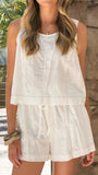 Karinda Top and Shorts Set White