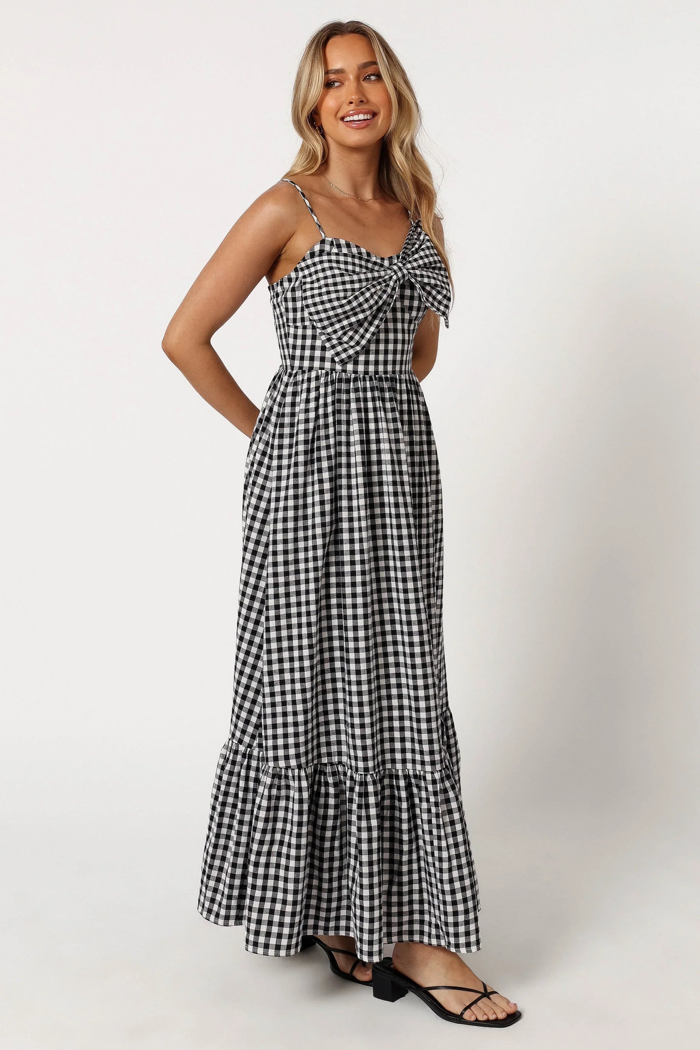 Hailee Maxi Dress Black Gingham