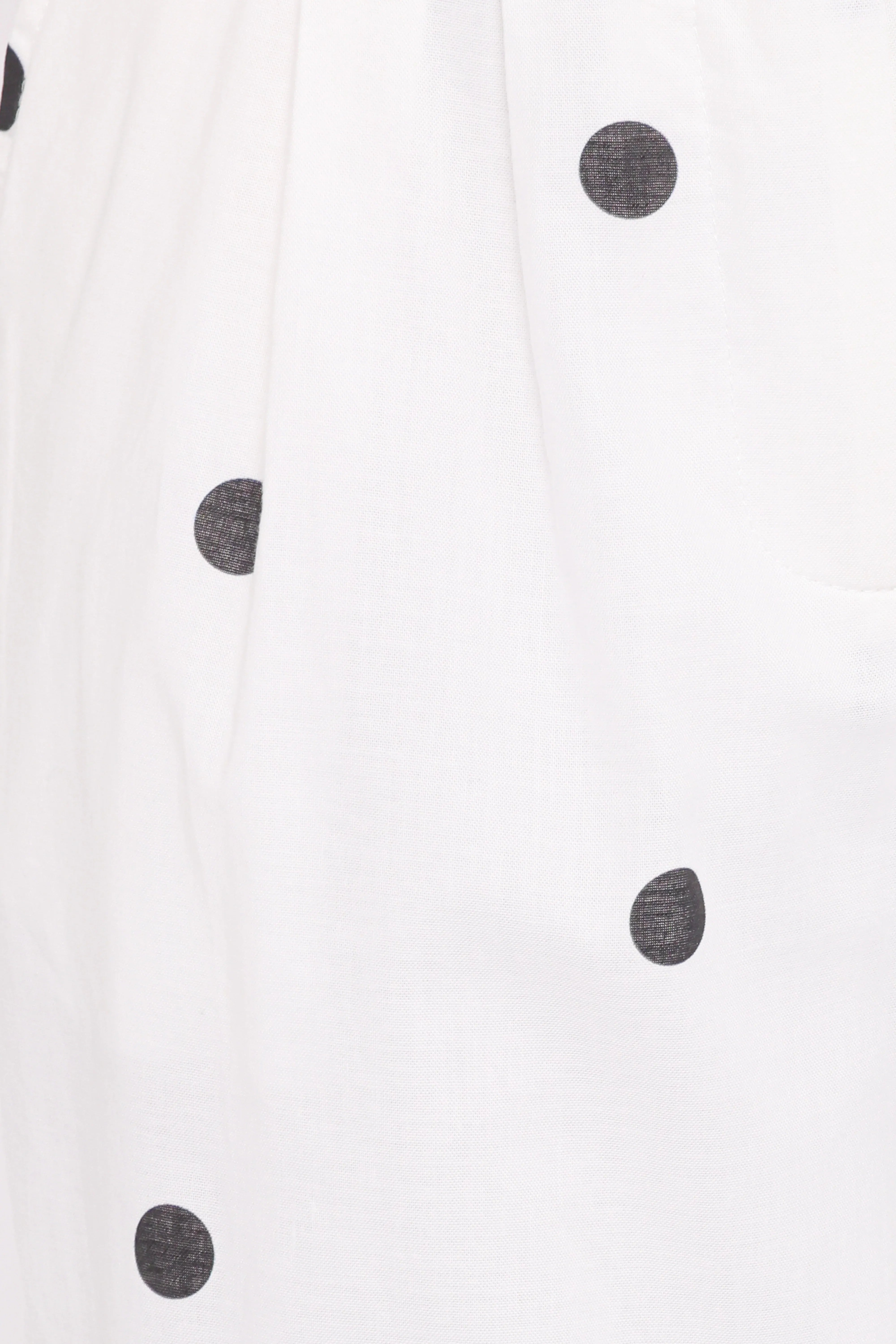 Valora Wide Leg Pant White Black Polka Dot