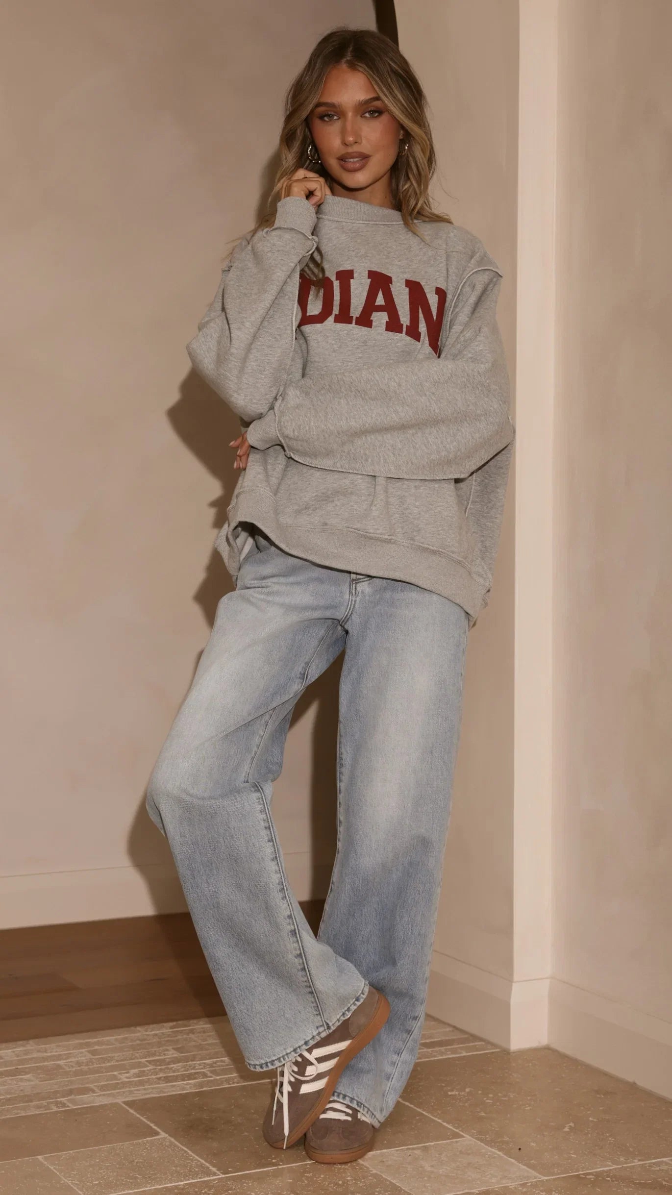 Indiana Crewneck Sweater Grey