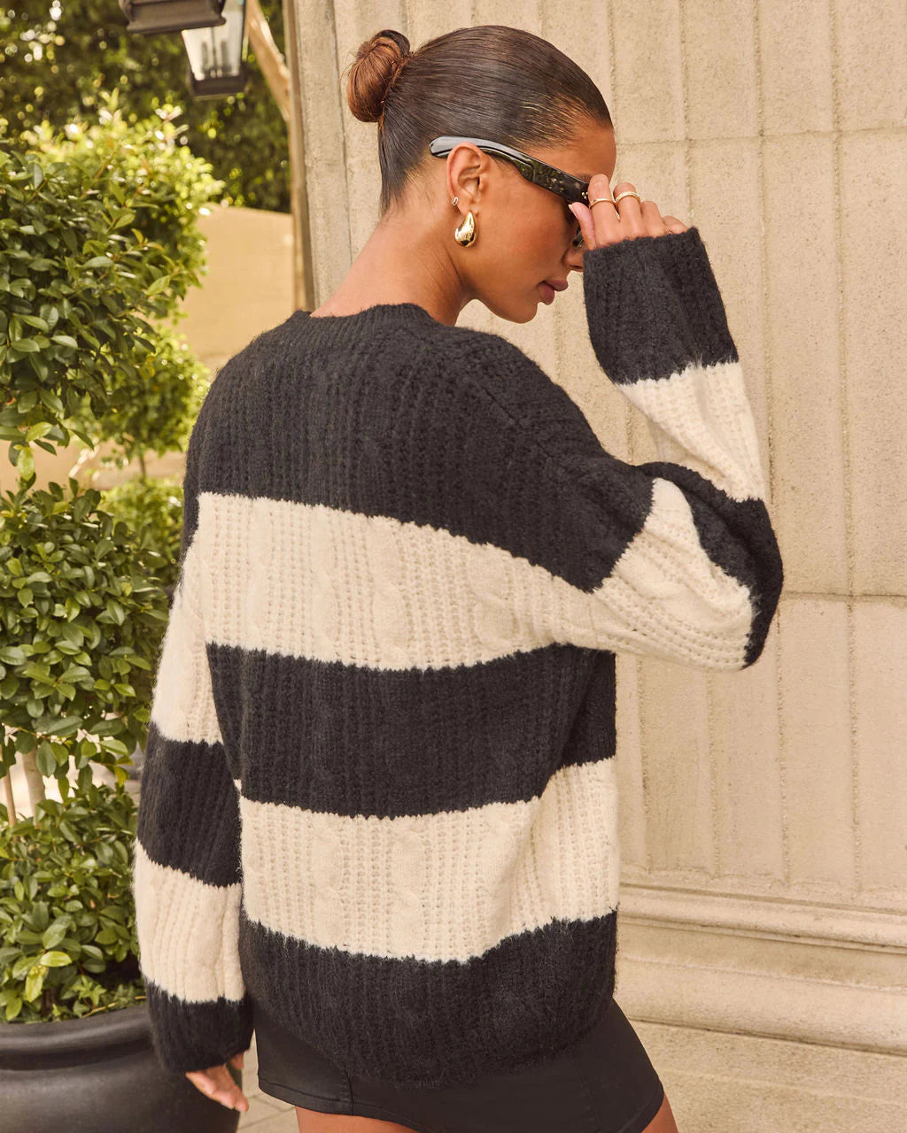 Tawnera Striped Color Block Sweater