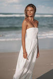 Kayt Strapless Dress White