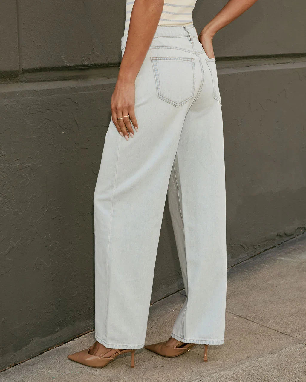 Izzy Rigid High Rise Wide Leg Jeans