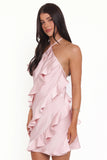 Valery Halterneck Mini Dress Pink