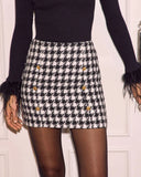 Taylin Houndstooth Mini Skirt