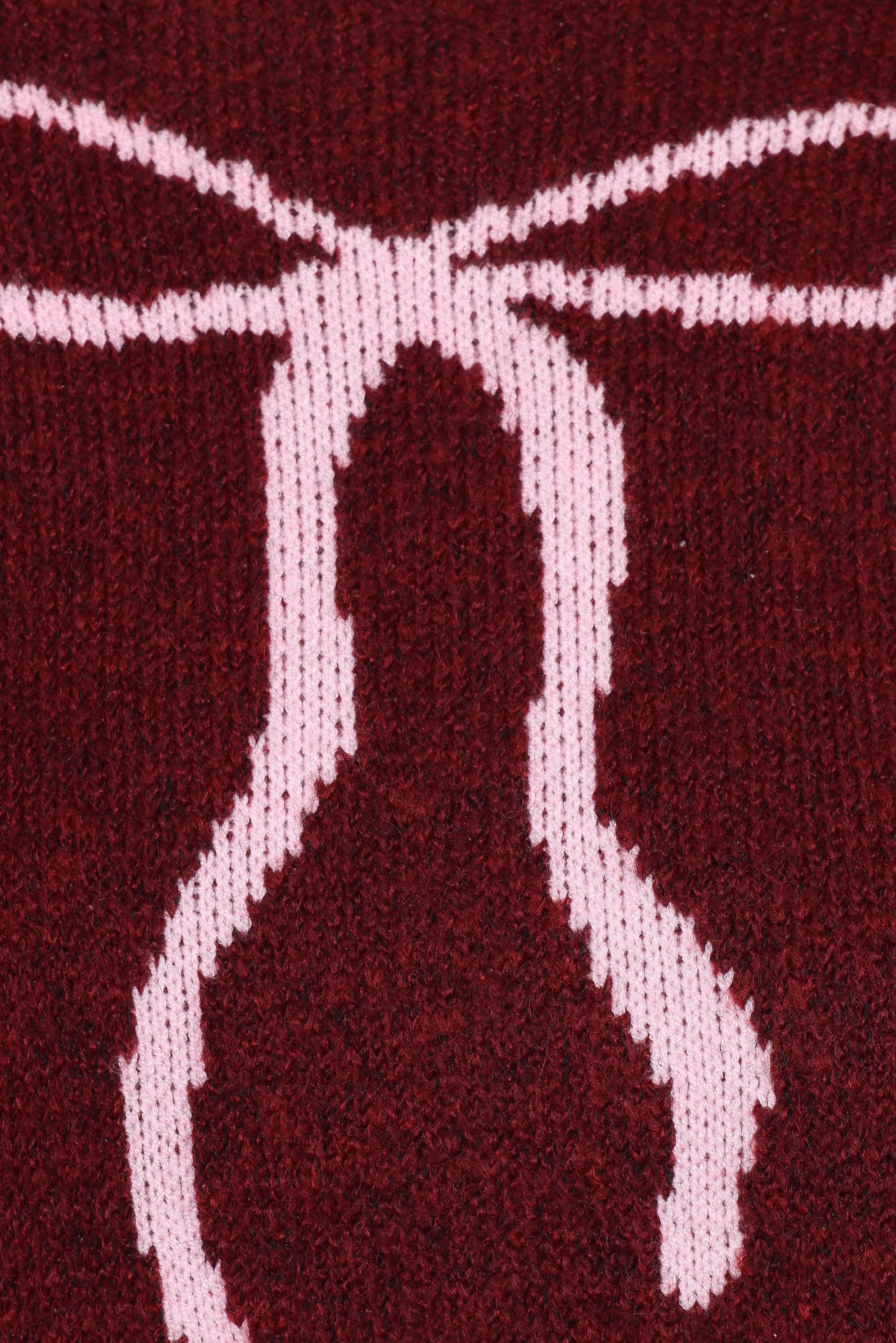 Kaori Bow Sweater Burgundy