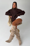 Apres Ski With Me Knit Sweater Chocolate