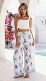 Addie Pants Blue Stamps