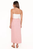Dana Denim Midi Skirt Dusty Pink