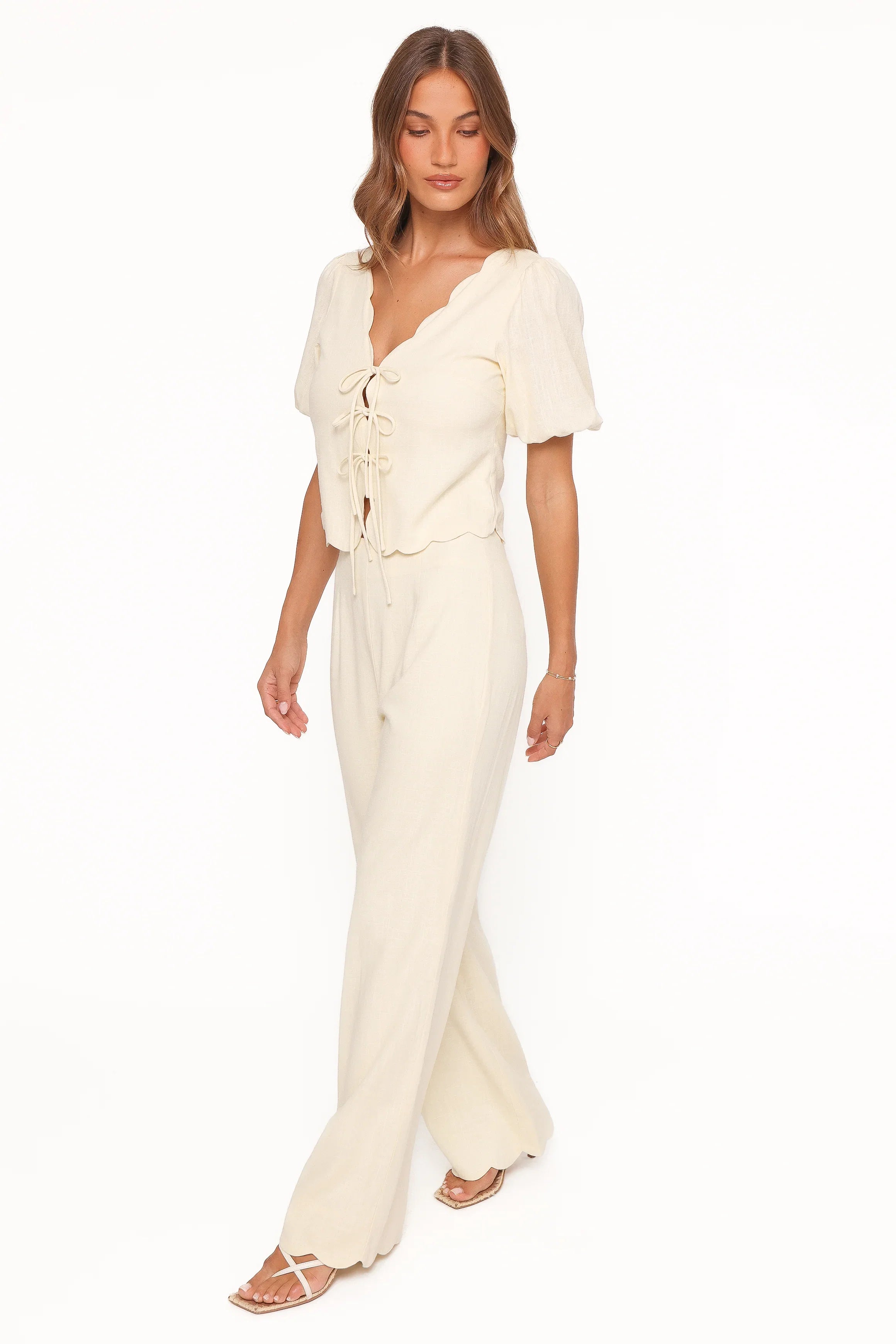 Jensen Scallop Hem Pant Butter Yellow