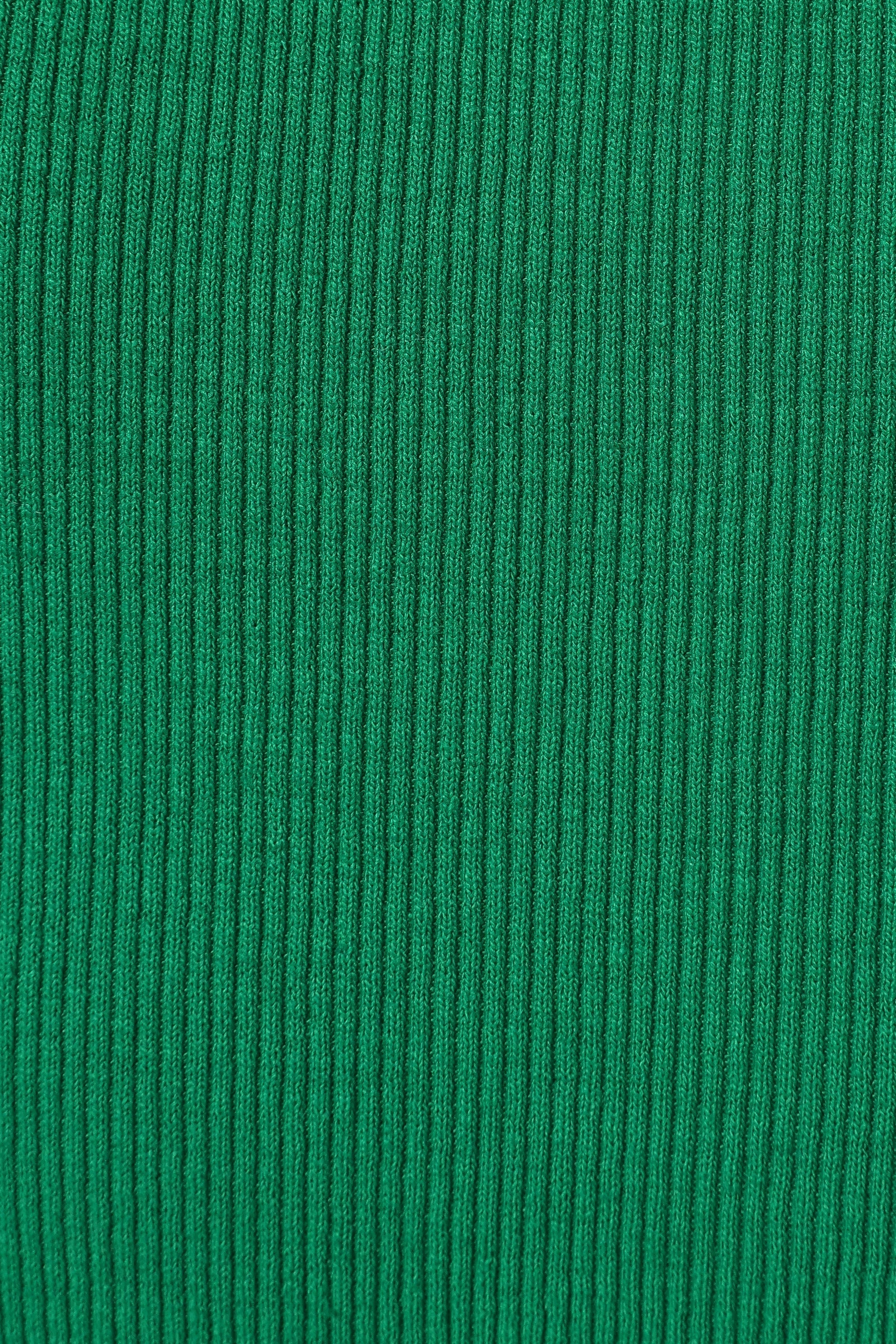 Ari Ribbed Tank Top Green