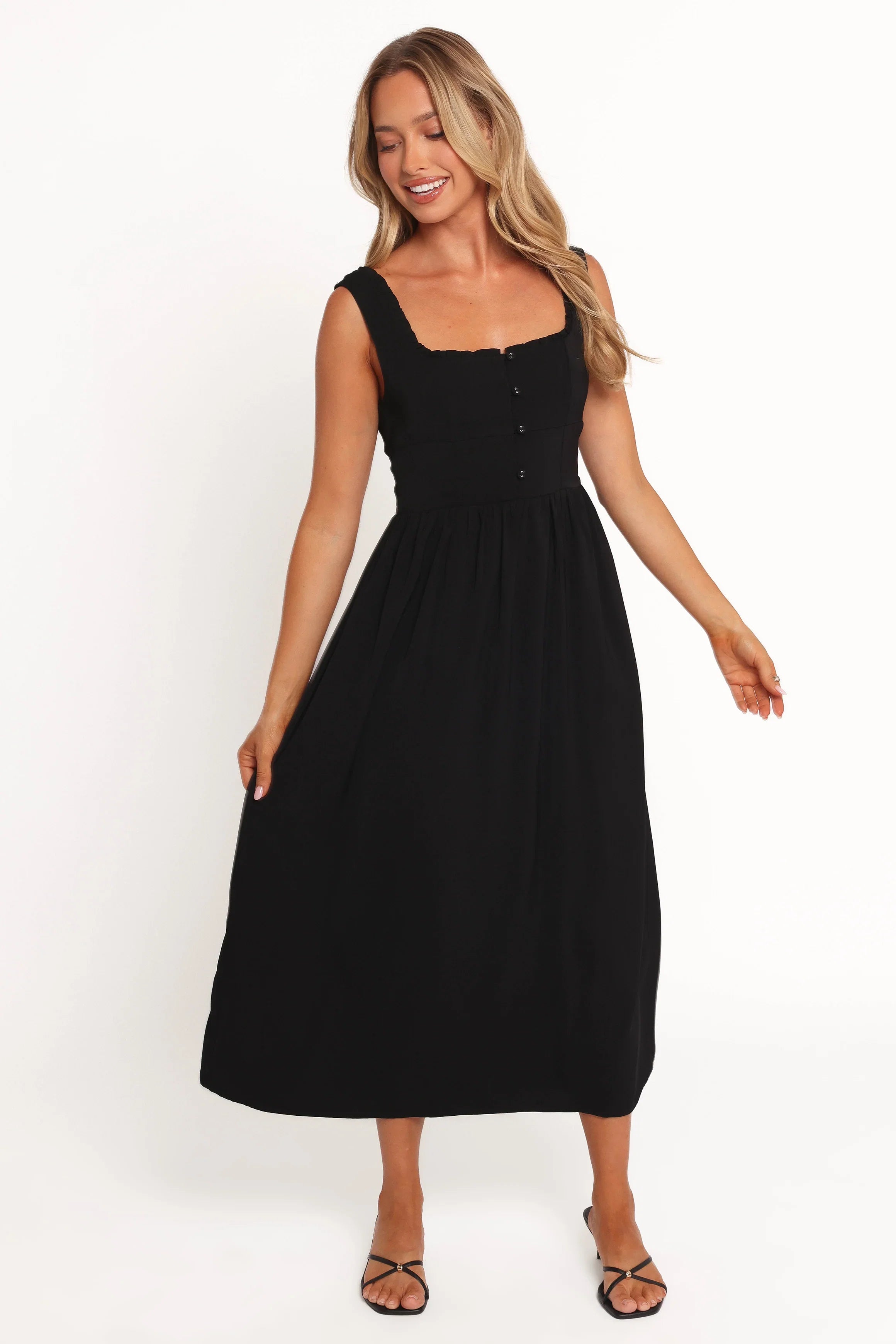 Melrose Midi Dress Black