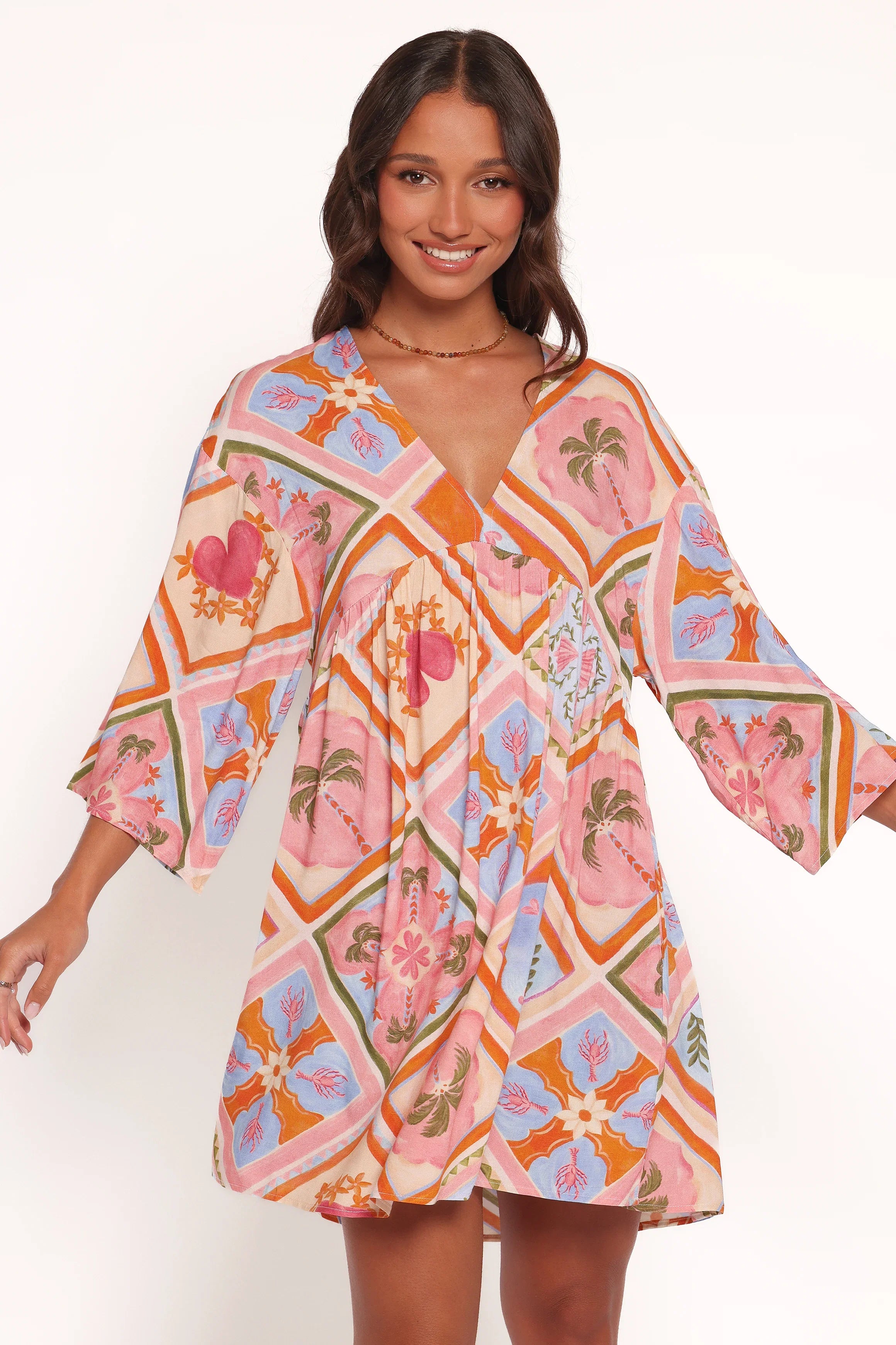 Zanna Mini Dress Multi Tile