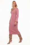 Lina Long Sleeve Midi Dress Pink