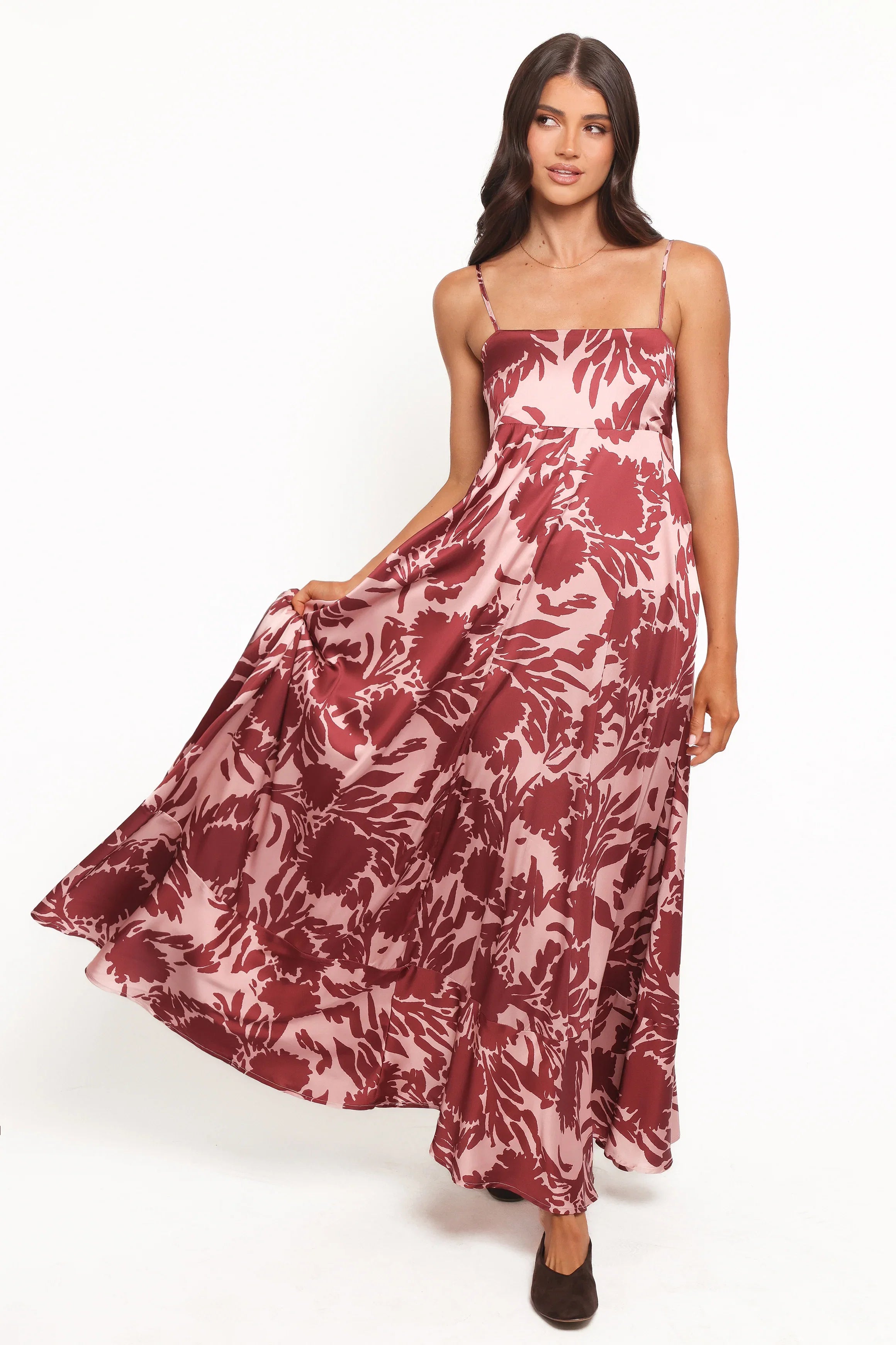 Elanor Maxi Dress Pale Burgundy