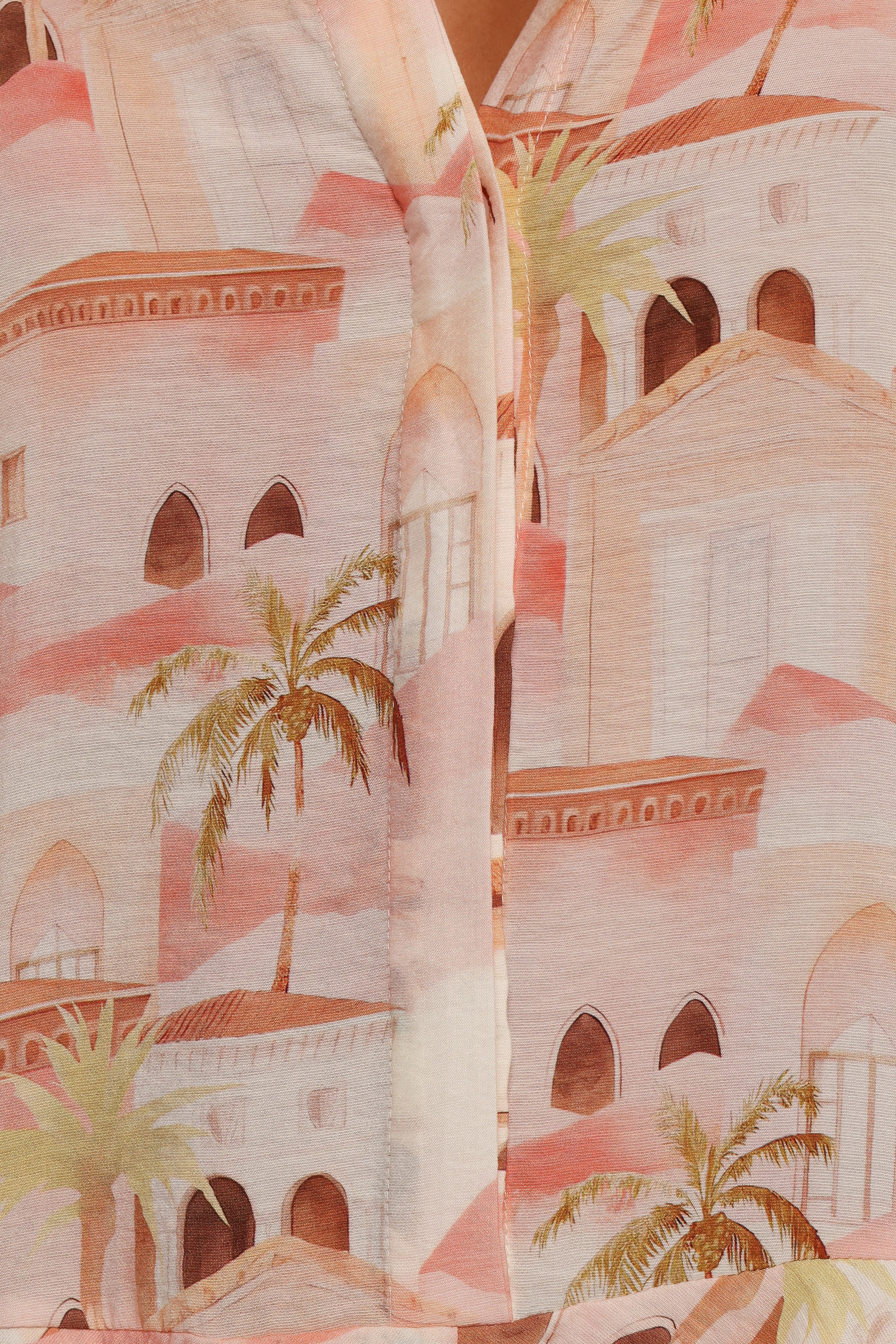 Cowper Romper Tan Print
