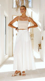 Avery Wide Leg Pants White