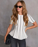 Lesslie Knit Peplum Top