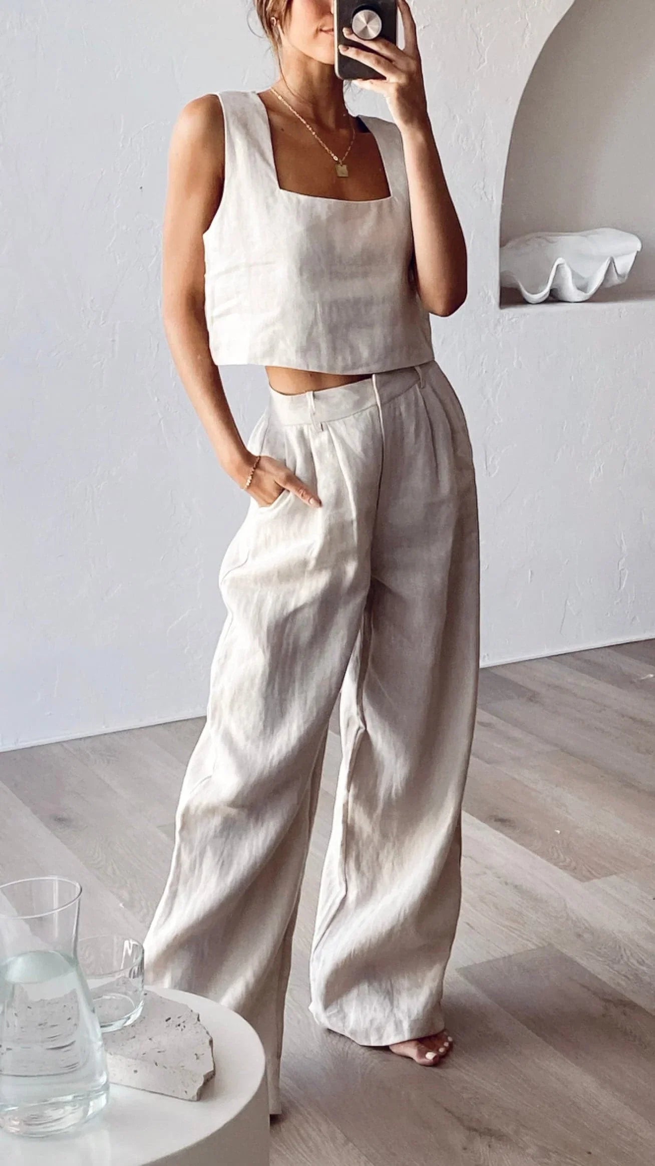 Tillie Crop Top Oatmeal